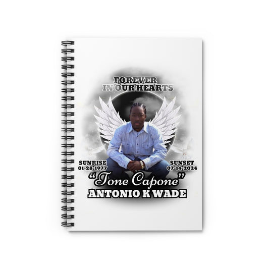 In Loving Memory (Tony) Spiral Notebook - Ruled Line