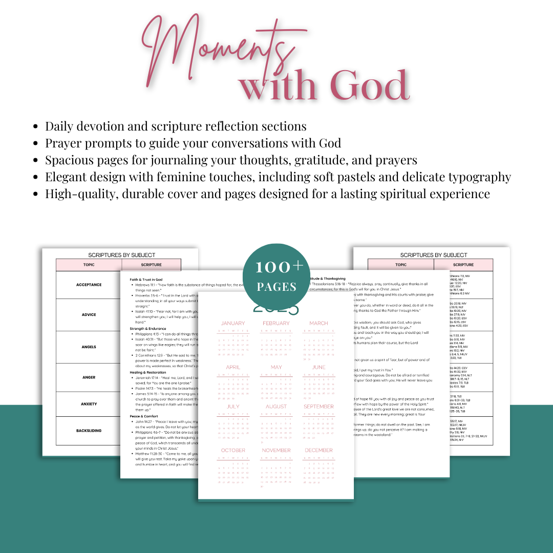Moments With God - Daily Prayer Journal (Women)