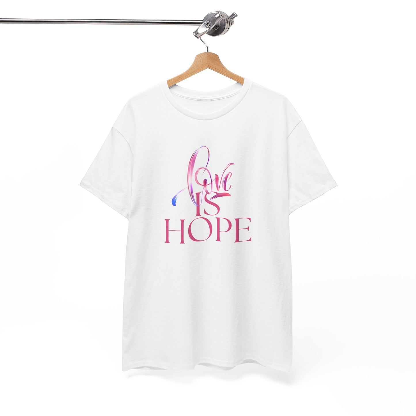 Unisex Heavy Cotton Tee - "Love is Hope" Inspirational T-Shirt