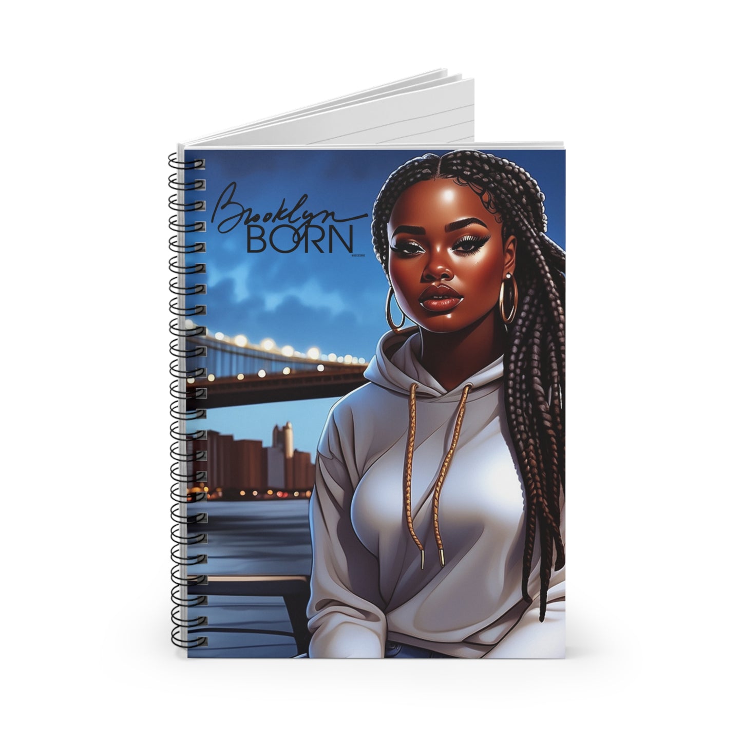 Brooklyn Born Female Spiral Notebook