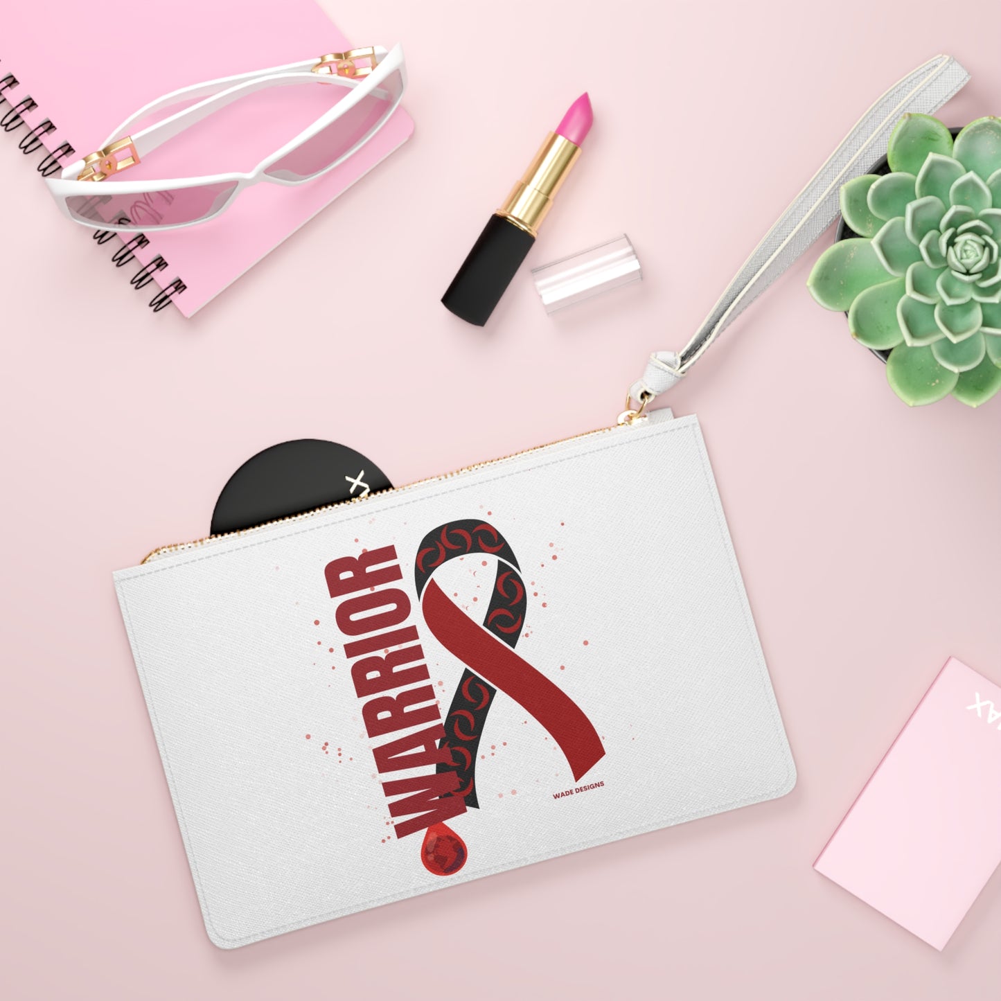 Sickle Cell Warrior Clutch | Awareness Wristlet Bag