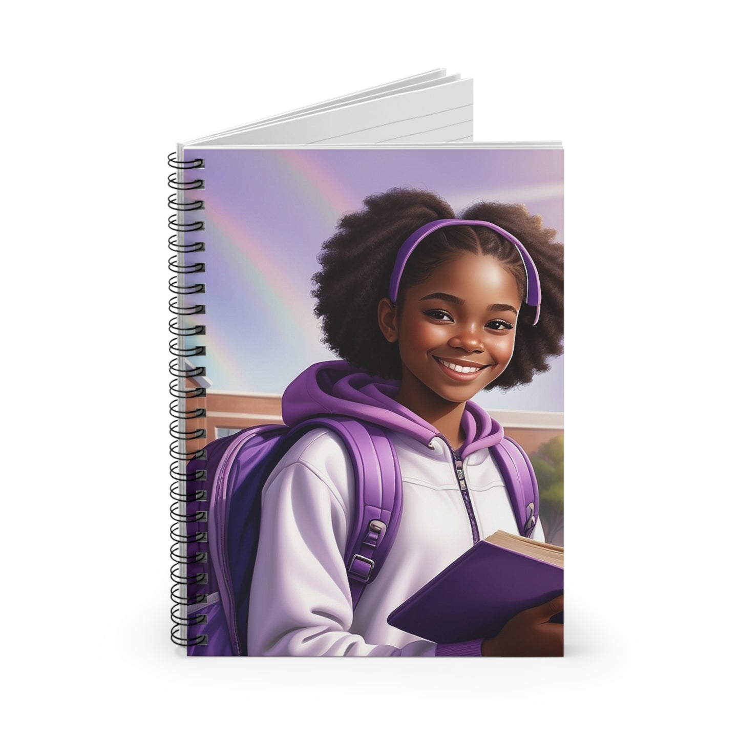 Happy Girl Spiral Notebook - Ruled Line