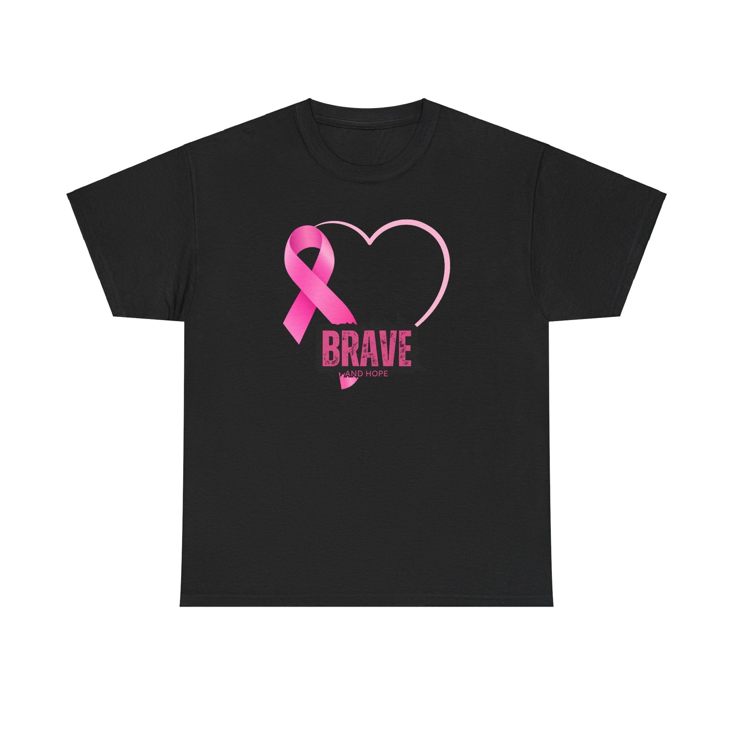 Brave Heart Breast Cancer Awareness Unisex Heavy Cotton Tee