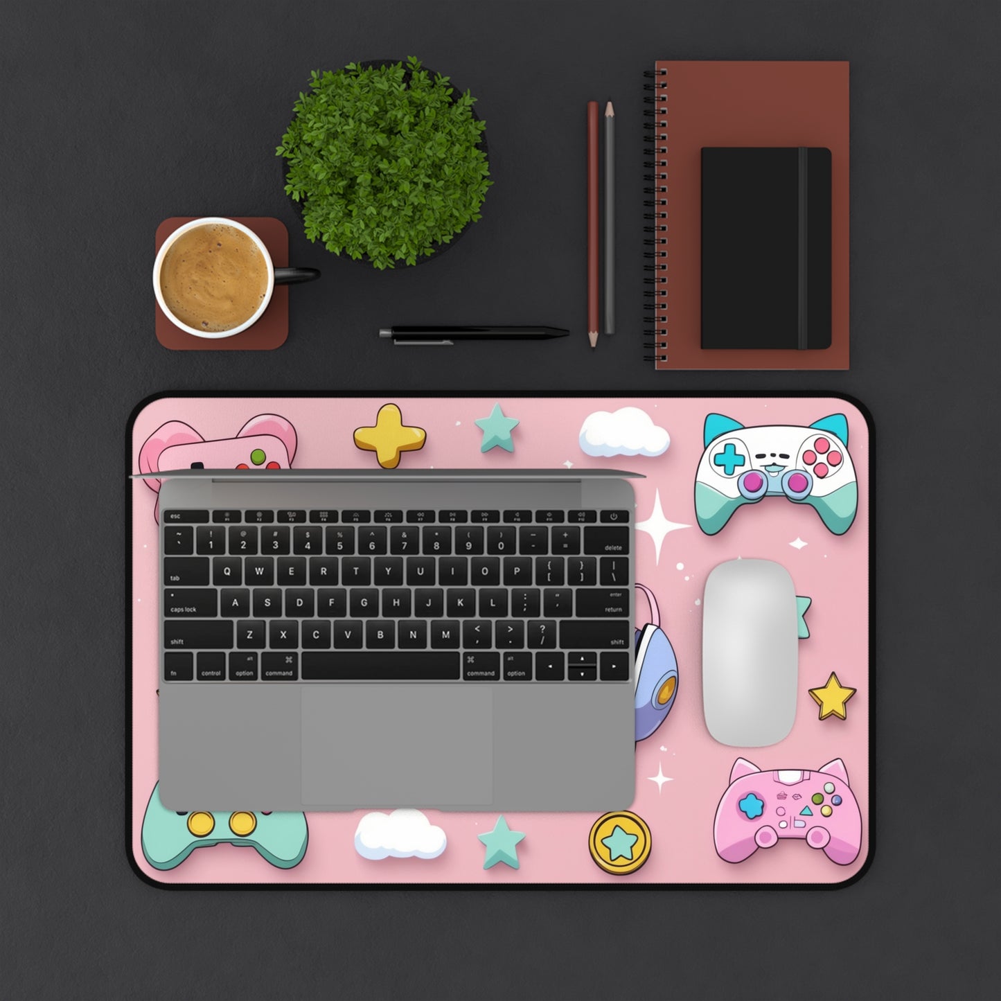 Game On, Girl – Kawaii Pink Desk Mat