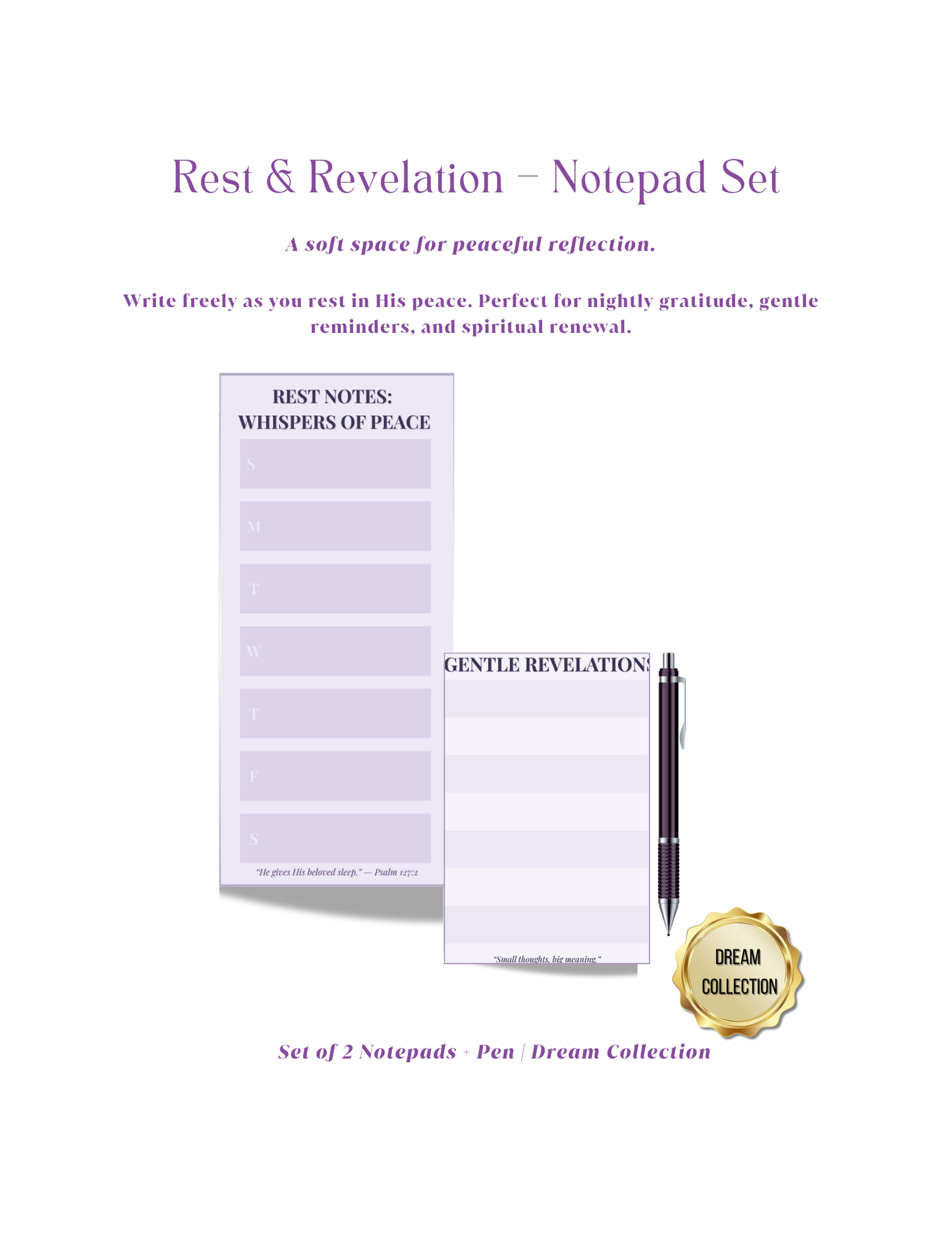 🌿Rest & Revelation – Notepad Set