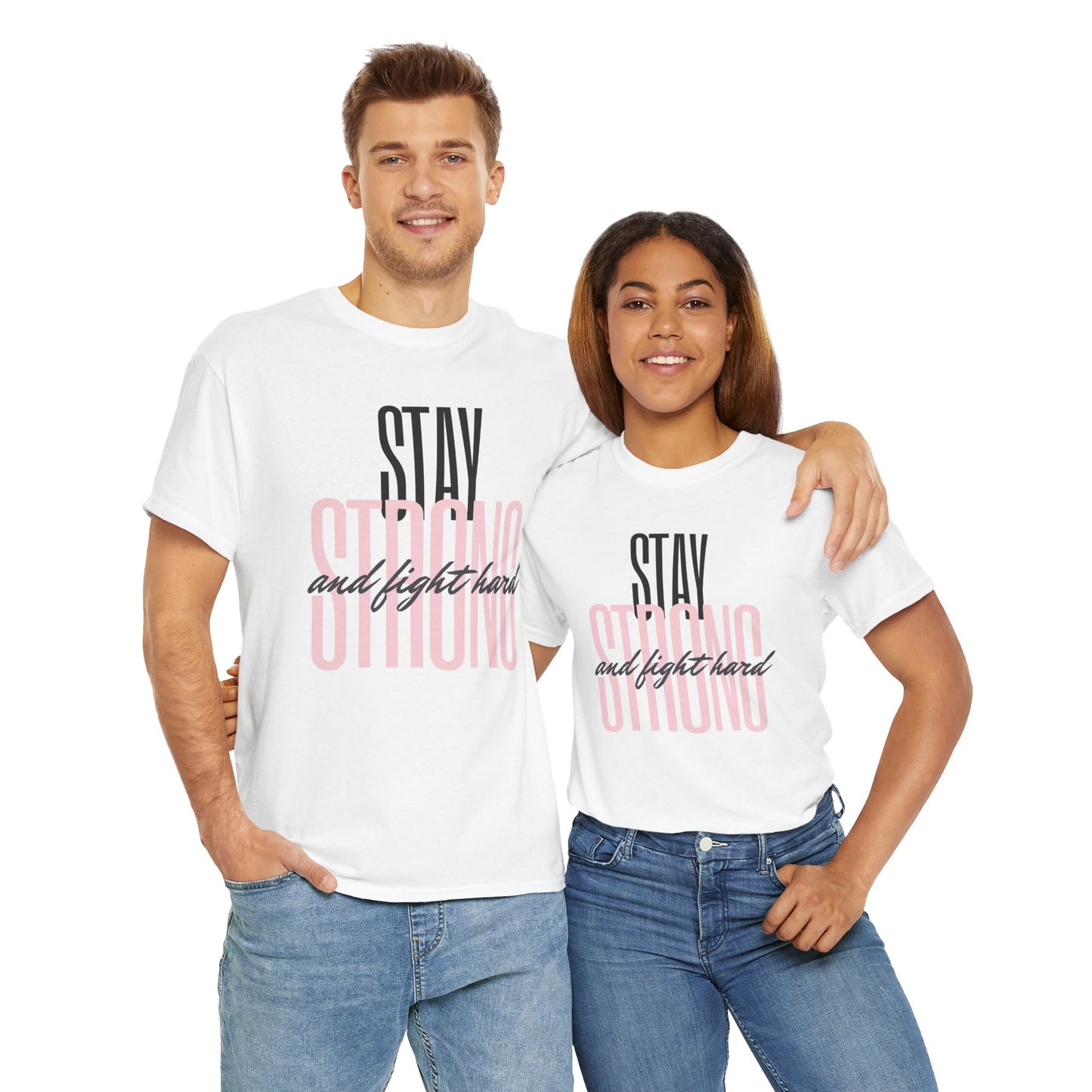 Stay Strong Unisex Heavy Cotton Tee - Inspirational Motivational Shirt