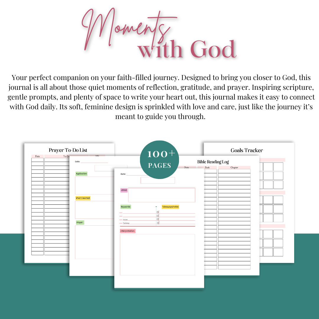Moments With God - Daily Prayer Journal (Women)