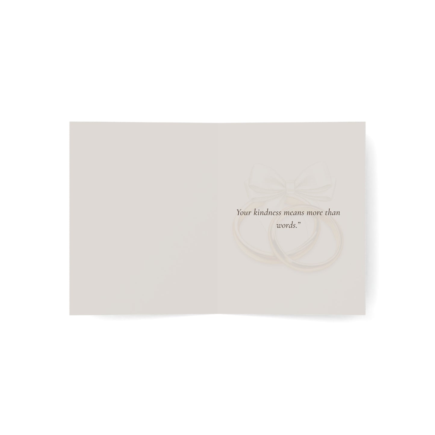 Beige card with a quote on a white background