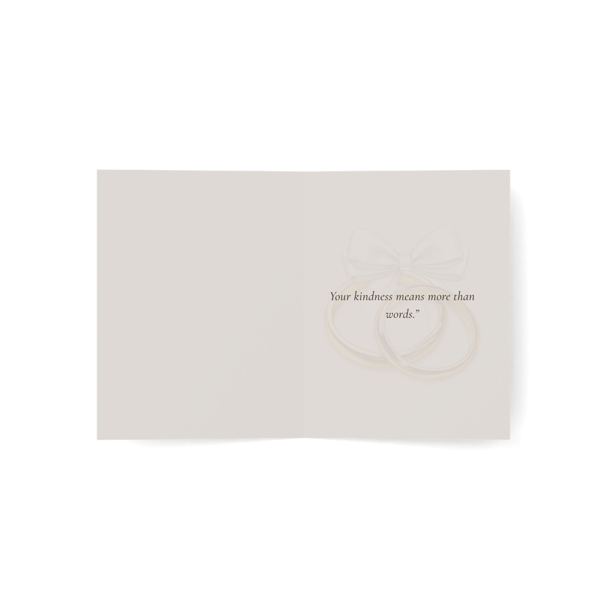 Beige card with a quote on a white background