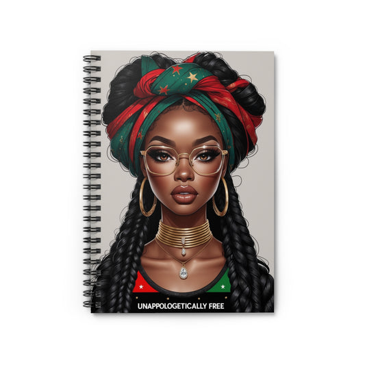 Unapologetically Free – Ruled Spiral Journal | Wade Designs