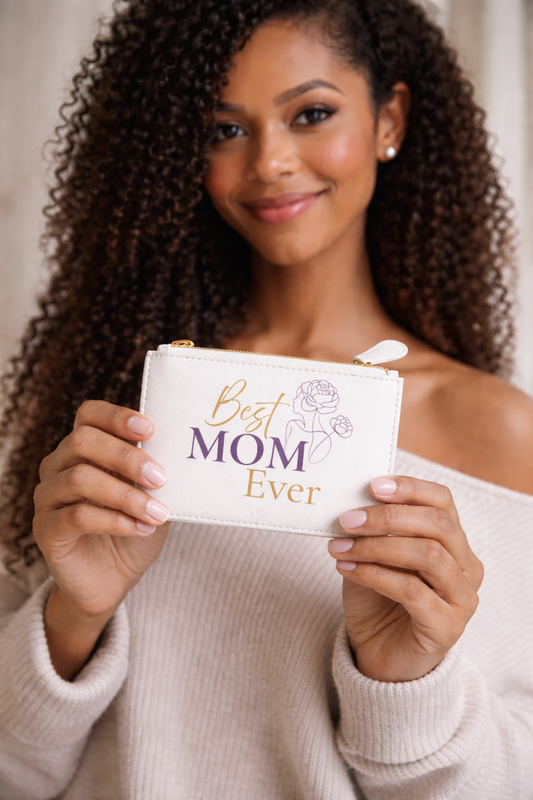 Best Mom Ever Mini Clutch | Mother’s Day Gift for Mom | Cute Small Pouch for Everyday Essentials