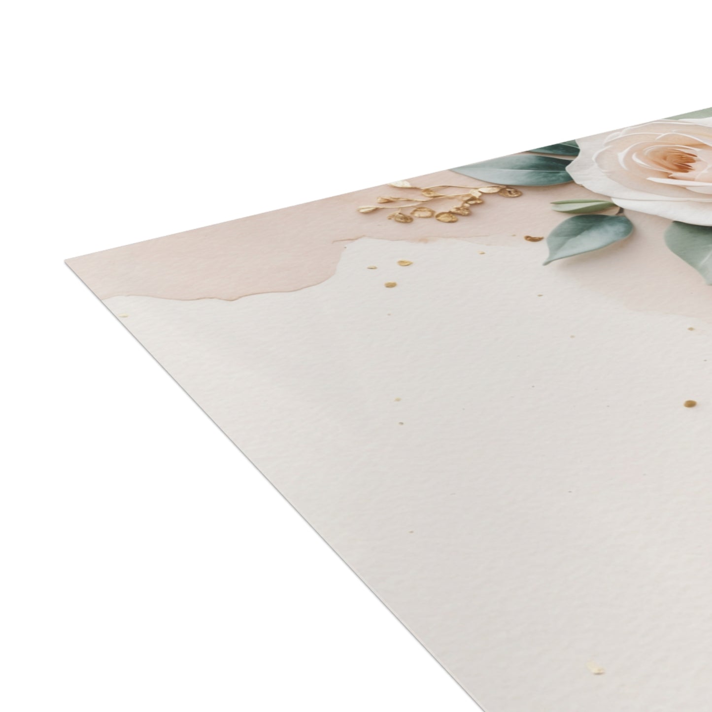 Floral design on a textured surface with a white background