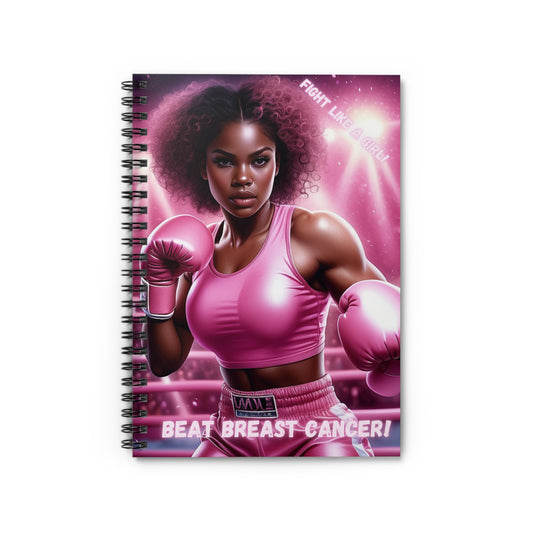 Beat Breast Cancer Notebook - Ruled Line