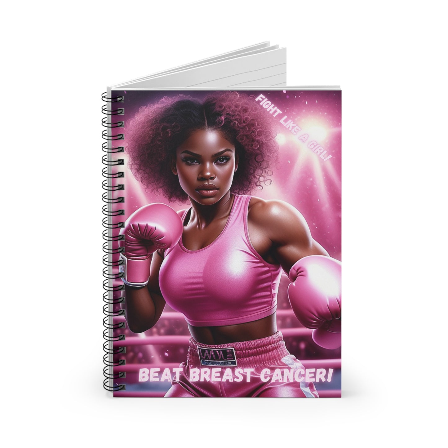 Beat Breast Cancer Notebook - Ruled Line