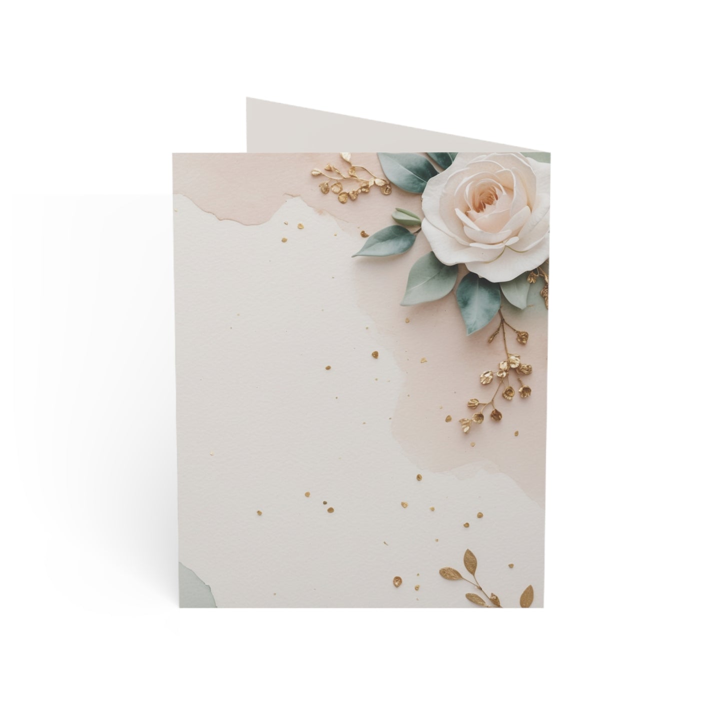 Greeting card with floral design on a white background