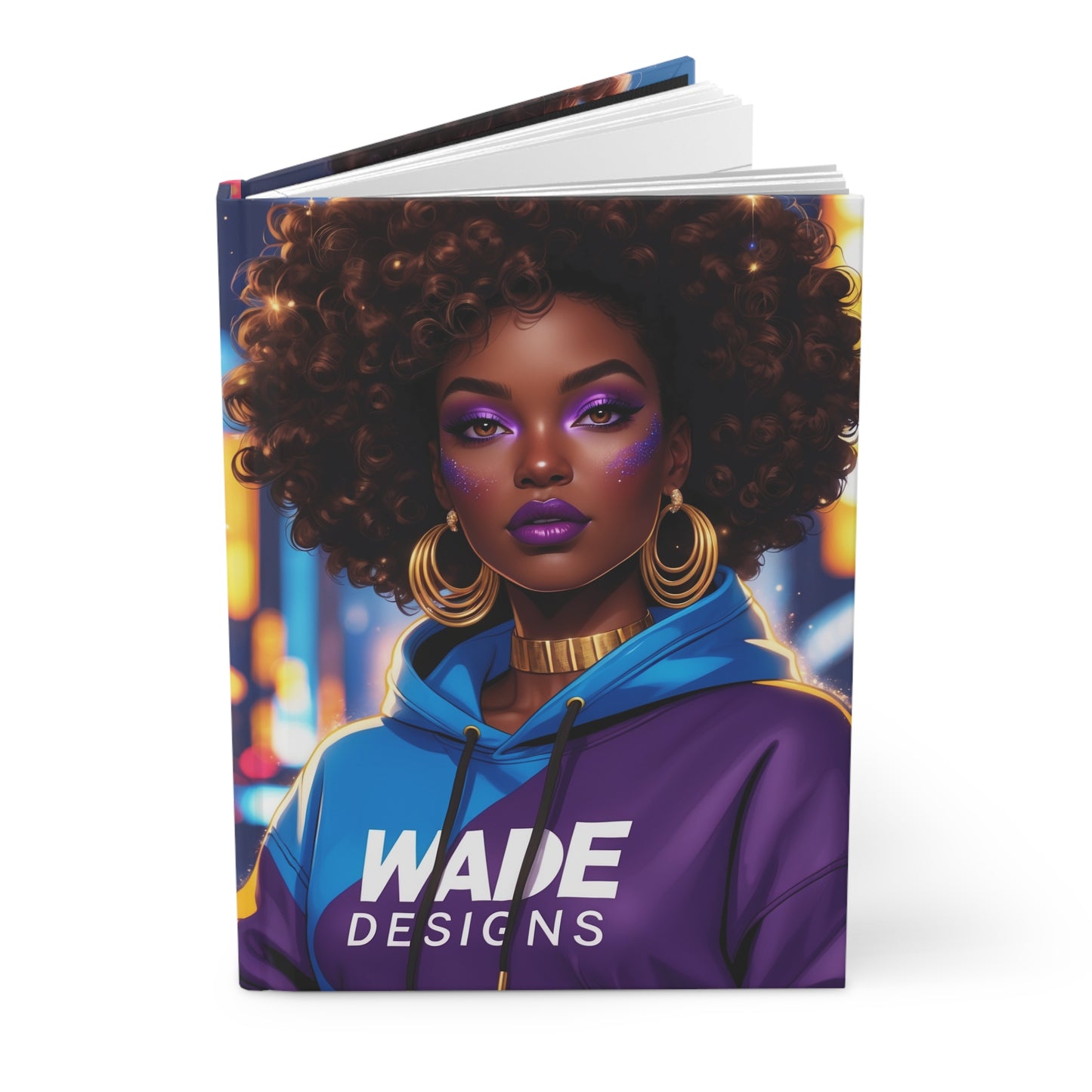 Vibrant Afrocentric Wade Designs Hardcover Journal -