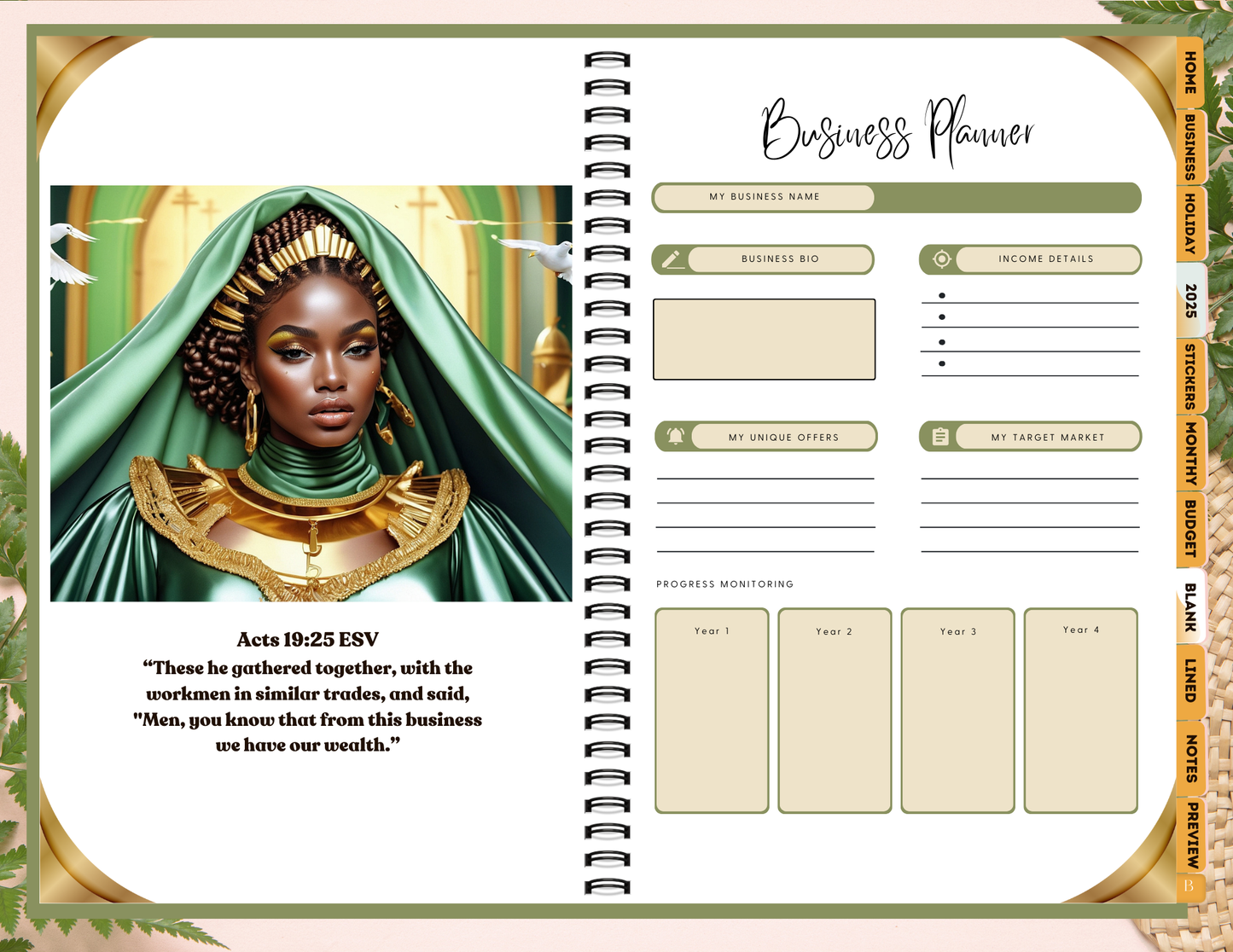 2025 African American Girl Business Planner