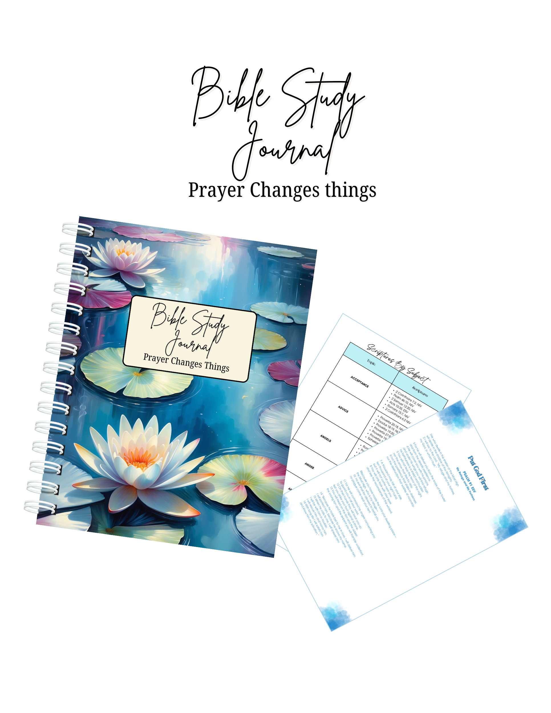 Mockup of a bible study Journal