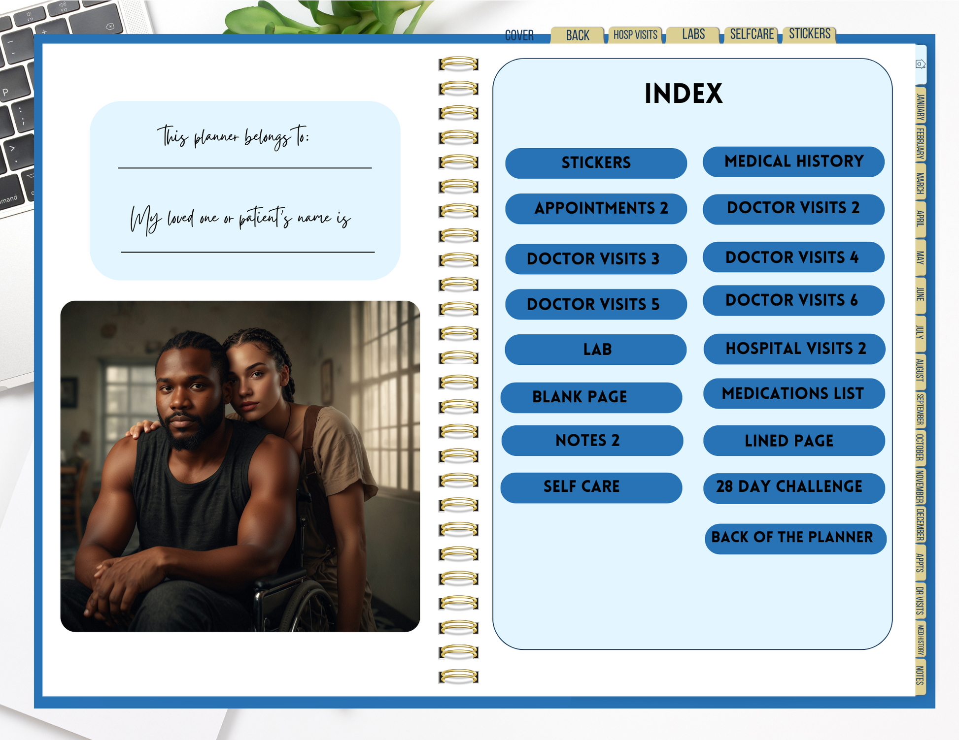 Index of Caregiver planner