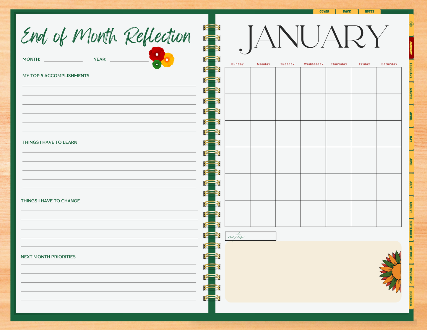 January layout