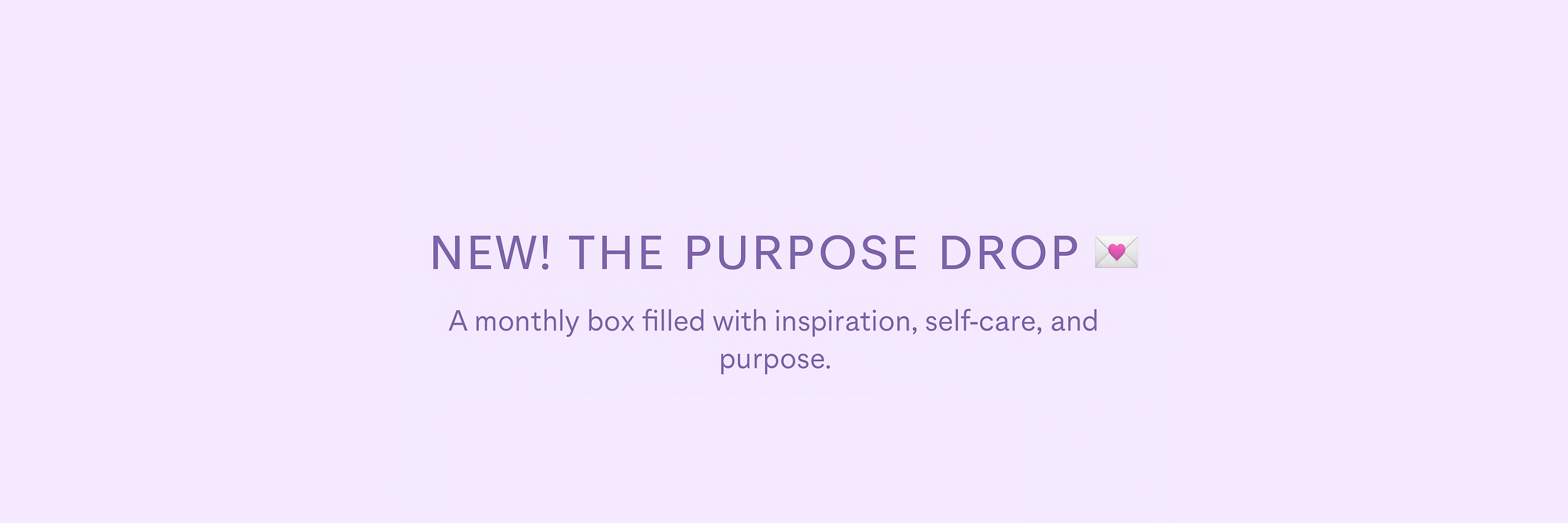 Banner about subscription box