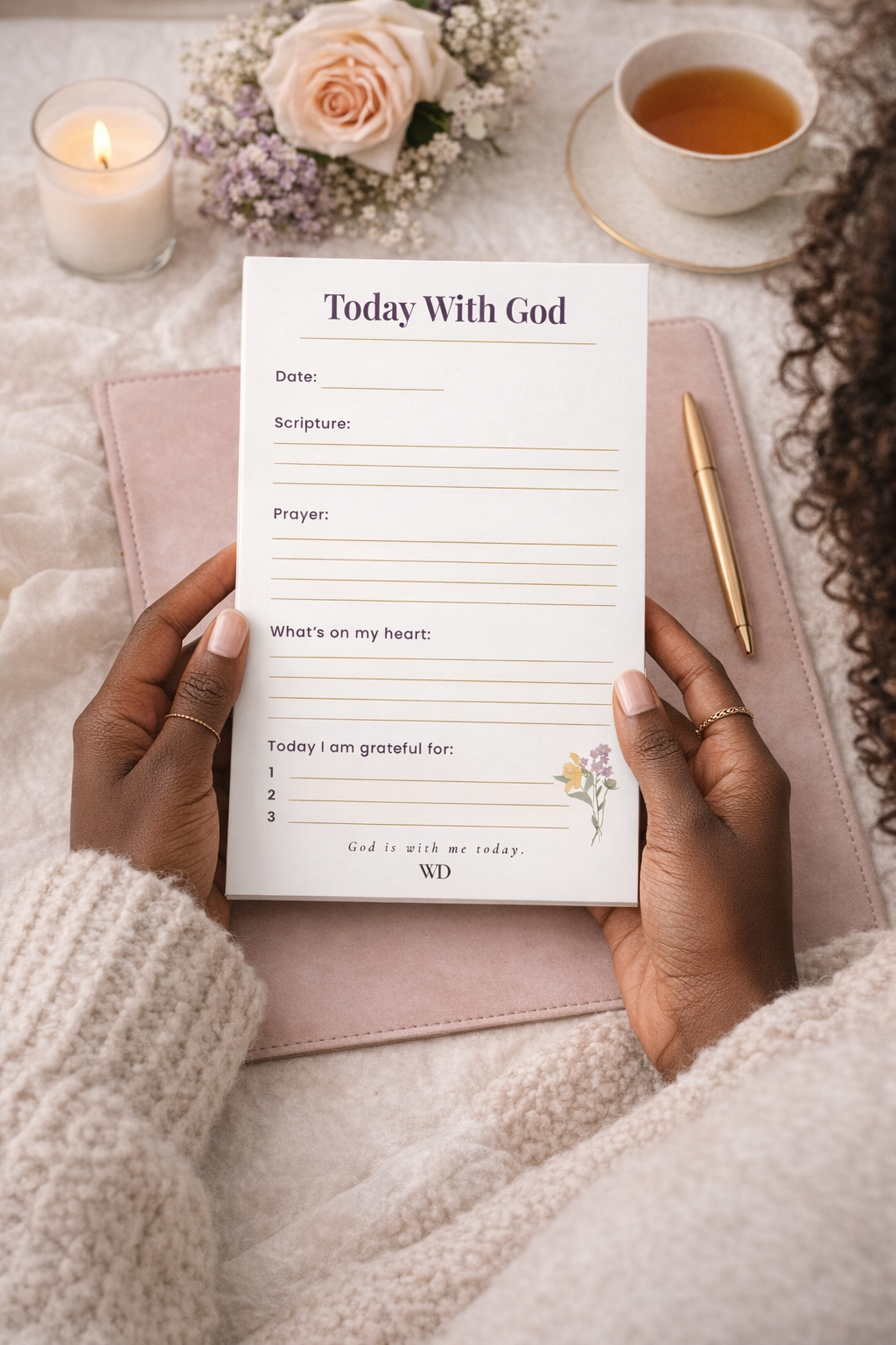 Today With God Notepad – Daily Faith Reflection Pad