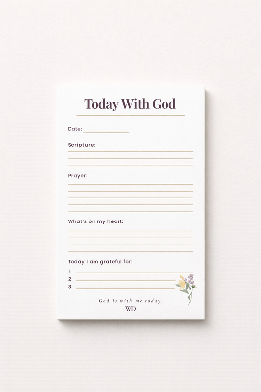 Today With God Notepad – Daily Faith Reflection Pad